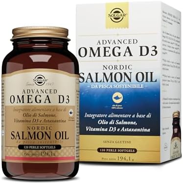 SOLGAR ADVANCED OMEGA D3 NORDIC SALMON OIL da 120 PERLE SOFTGELS - maxifarmacia.it
