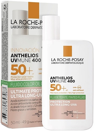 LA ROCHE POSAY ANTHELIOS FLUIDO OIL CONTROL COLORATO UVMUNE400 SPF50+ DA 50 ML - maxifarmacia.it