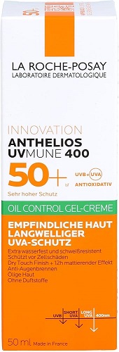 LA ROCHE POSAY ANTHELIOS UVMUNE400 GEL-CREMA OIL CONTROL SPF50+ DA 50 ML - maxifarmacia.it