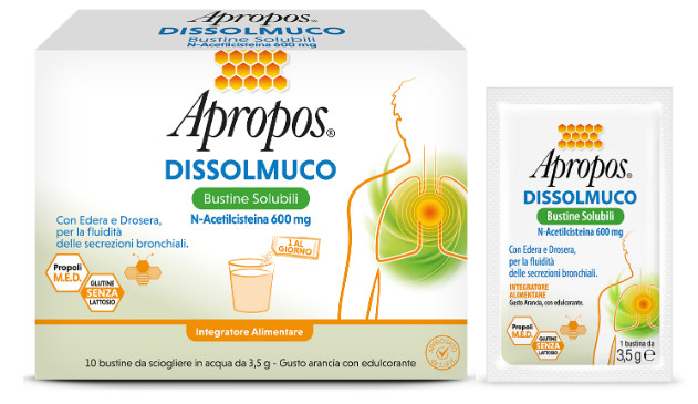 APROPOS DISSOLMUCO 10 BUSTINE SOLUBILI - maxifarmacia.it