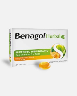 BENAGOL HERBAL MIELE 24 PASTIGLIE - maxifarmacia.it