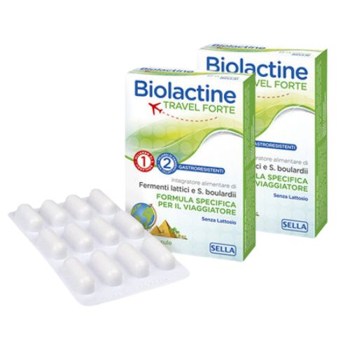 BIOLACTINE TRAVEL FORTE BIPACK 24 + 24  CAPSULE - maxifarmacia.it
