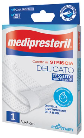 MEDIPRESTERIL CEROTTO IN STRISCIA DELICATO TNT 50X6CM - maxifarmacia.it