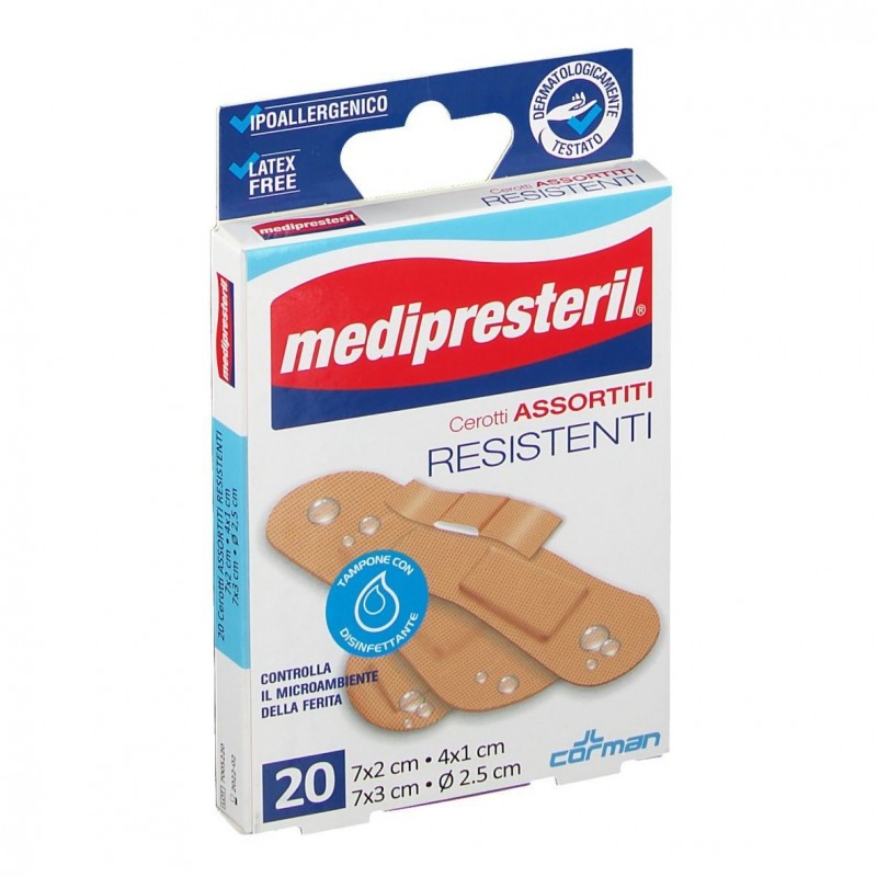 MEDIPRESTERIL 20 CEROTTI ASSORTITI RESISTENTI - maxifarmacia.it