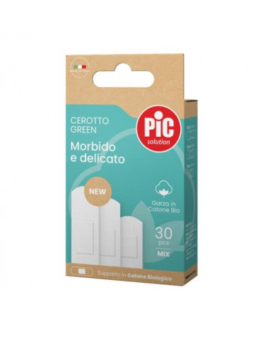 PIC CEROTTO GREEN IN COTONE BIO 30 CEROTTI MIX - maxifarmacia.it