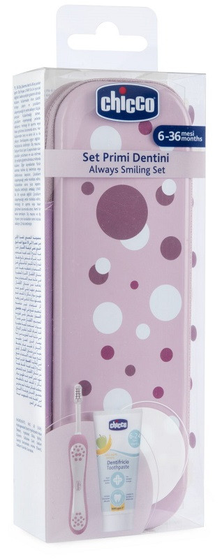 CHICCO SET PRIMI DENTINI 6 MESI+ ROSA - maxifarmacia.it
