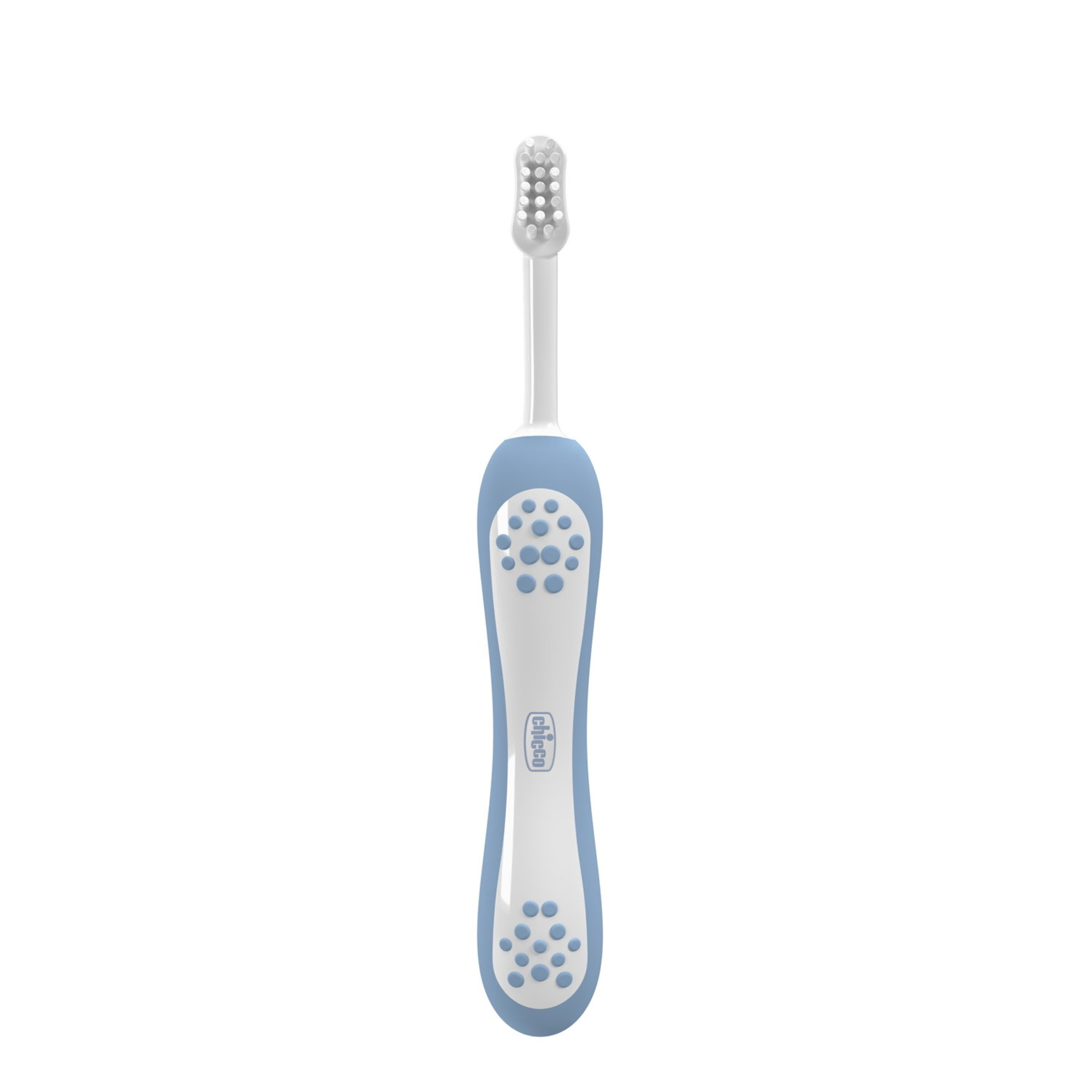 CHICCO SPAZZOLINO 6 MESI+ AZZURRO - maxifarmacia.it