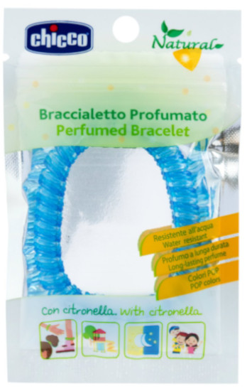 CHICCO ANTIZANZARE NATURAL BRACCIALETTO PROFUMATO ALLA CITRONELLA COLORI ASSORTITI - maxifarmacia.it
