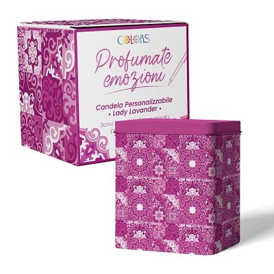 COLORS CANDELA PERSONALIZZABILE LADY LAVANDER 220g - maxifarmacia.it