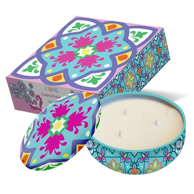 COLORS CANDELA LIGHT BLUE GARDENIA 400g - maxifarmacia.it