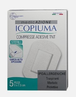 COMPRESSA ADESIVA TESSUTO NON TESSUTO 7,5 X 5 CM 5 PEZZI - maxifarmacia.it