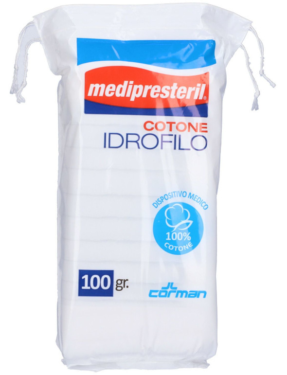 MEDIPRESTERIL COTONE IDROFILO 100 G - maxifarmacia.it