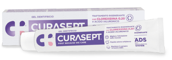 CURASEPT GEL DENTIFRICIO ADS+DNA TRATTAMENTO RIGENERANTE 75 ML - maxifarmacia.it