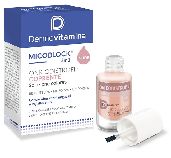 DERMOVITAMINA MICOBLOCK 3 IN 1 ONICODISTROFIE COPRENTE NUDE 8ML - maxifarmacia.it
