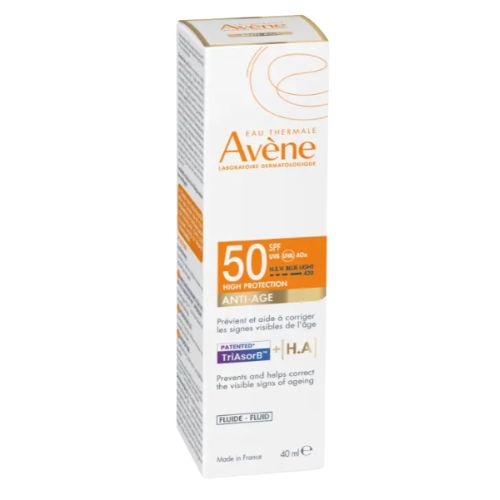 AVENE SOLARE FLUIDO ANTI-ETA' SPF50 + [H.A] DA 40 ML - maxifarmacia.it