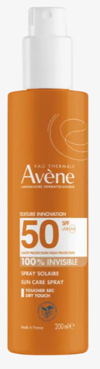AVENE SOLARE SPRAY TOCCO SECCO 100% INVISIBILE SPF50 200 ML - maxifarmacia.it
