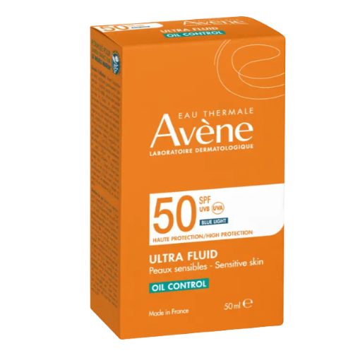 AVENE SOLARE ULTRA FLUIDO OIL CONTROL SPF50 VISO E COLLO DA 50ML - maxifarmacia.it