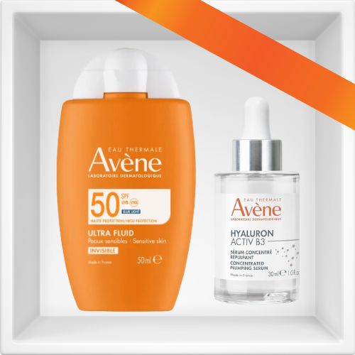 AVENE SOLARE ULTRA FLUIDO INVISIBILE SPF50 DA 50 ML + OMAGGIO HYALURON ACTIVE B3 SIERO CONCENTRATO 10 ML - maxifarmacia.it