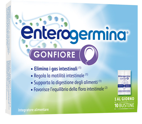 ENTEROGERMINA GONFIORE 10 BUSTINE - maxifarmacia.it