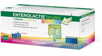 ENTEROLACTIS BAMBINI BEVIBILE 12 FLACONI DA 10 ML - maxifarmacia.it