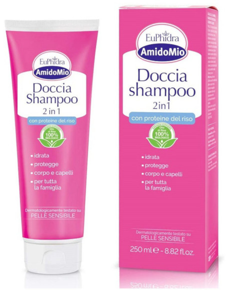 EUPHIDRA AMIDOMIO DOCCIA SHAMPOO 2 IN 1 DA 250ML - maxifarmacia.it