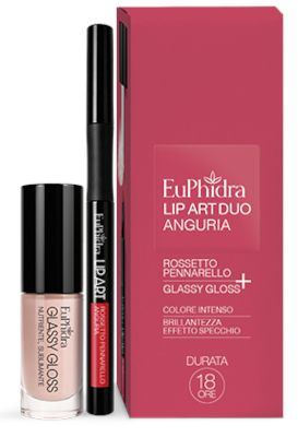 EUPHIDRA LIP ART DUO ANGURIA ROSSETTO PENNARELLO + GLASSY GLOSS - maxifarmacia.it