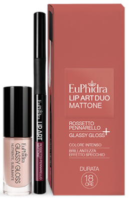 EUPHIDRA LIP ART DUO MATTONE ROSSETTO PENNARELLO + GLASSY GLOSS - maxifarmacia.it