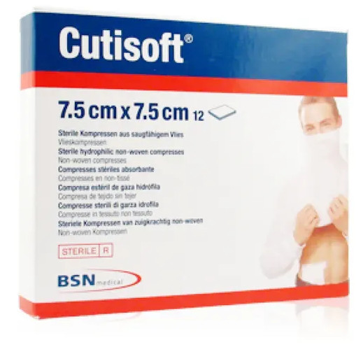 CUTISOFT 12 COMPRESSE DI GARZA IDROFILA TNT 7,5X7,5 CM - maxifarmacia.it