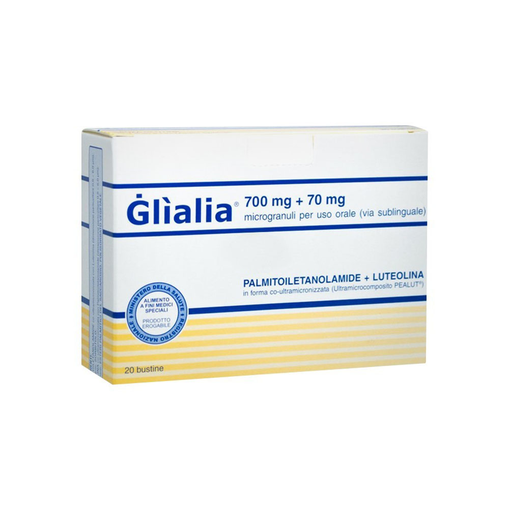 GLIALIA 700MG + 70MG MICROGRANULI USO ORALE VIA SUBLINGUALE 20 BUSTINE 1,27 G - maxifarmacia.it