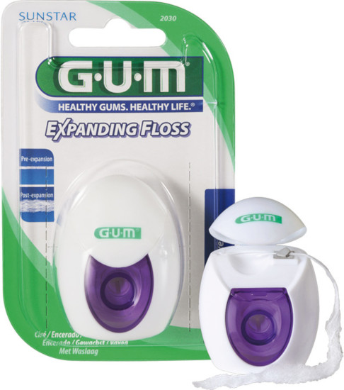GUM EXPANDING FLOSS FILO INTERDENTALE CERATO 30 M - maxifarmacia.it