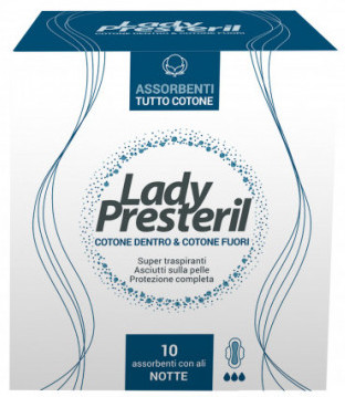 LADY PRESTERIL 10 ASSORBENTI NOTTE CON ALI - maxifarmacia.it