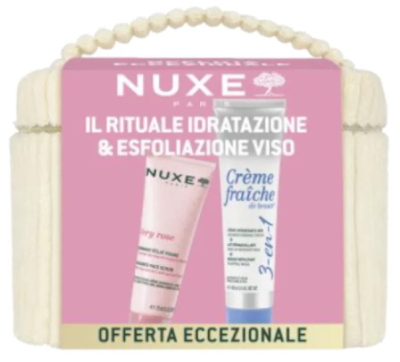 NUXE TROUSSE ROUTINE IDRATAZIONE E ESFOLIAZIONE VISO CREME FRAICHE E VERY ROSE - maxifarmacia.it