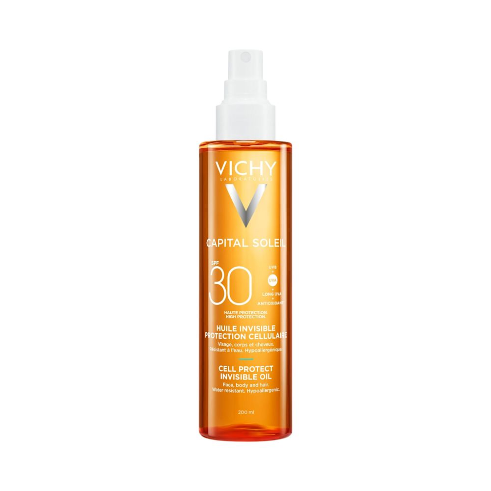 VICHY OLIO INVISIBILE CELL PROTECT SPF30 DA 200 ML - maxifarmacia.it