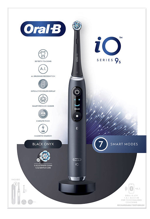 ORAL-B SPAZZOLINO ELETTRICO iO SERIES 9S BLACK ONYX + 2 REFILL - maxifarmacia.it