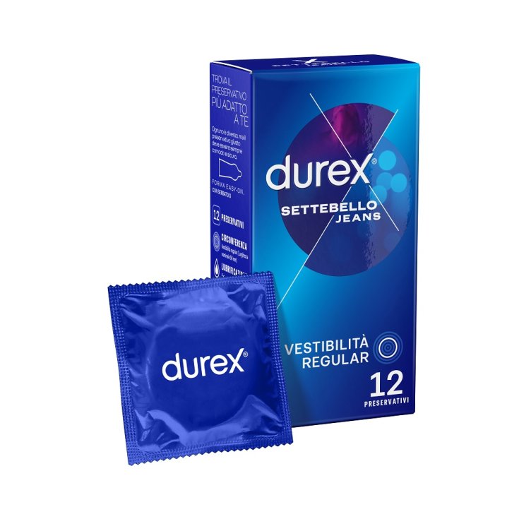 DUREX SETTEBELLO JEANS VESTIBILITA' REGULAR 12 PROFILATTICI - maxifarmacia.it