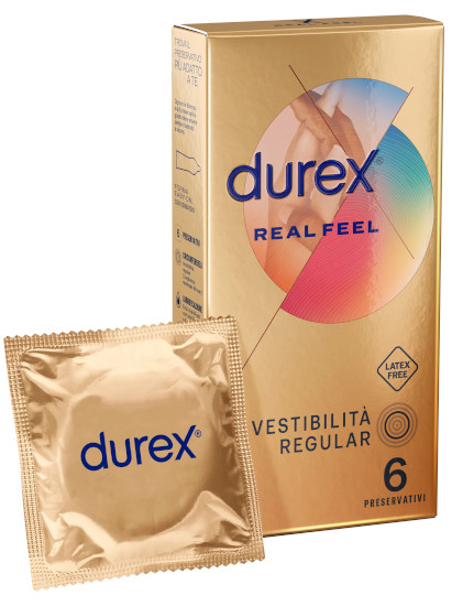 DUREX REAL FEEL VESTIBILITA' REGULAR 6 PROFILATTICI - maxifarmacia.it
