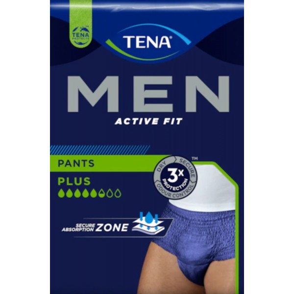 TENA MEN ACTIVE FIT PLUS Tg. L/XL 8 PANTS ASSORBENTI - maxifarmacia.it