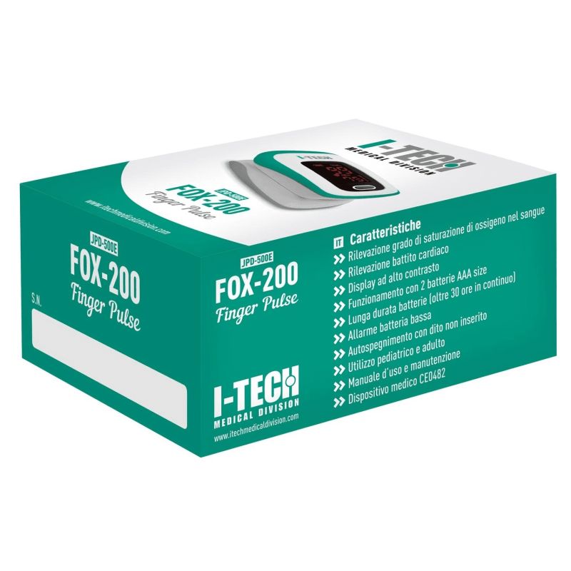 PULSOSSIMETRO DA DITO FOX-200 ADULTI E BAMBINI - maxifarmacia.it