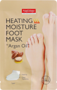 PUREDERM MASCHERA PIEDI RISCALDANTE E IDRATANTE ALL'OLIO DI ARGAN 1 PAIO - maxifarmacia.it