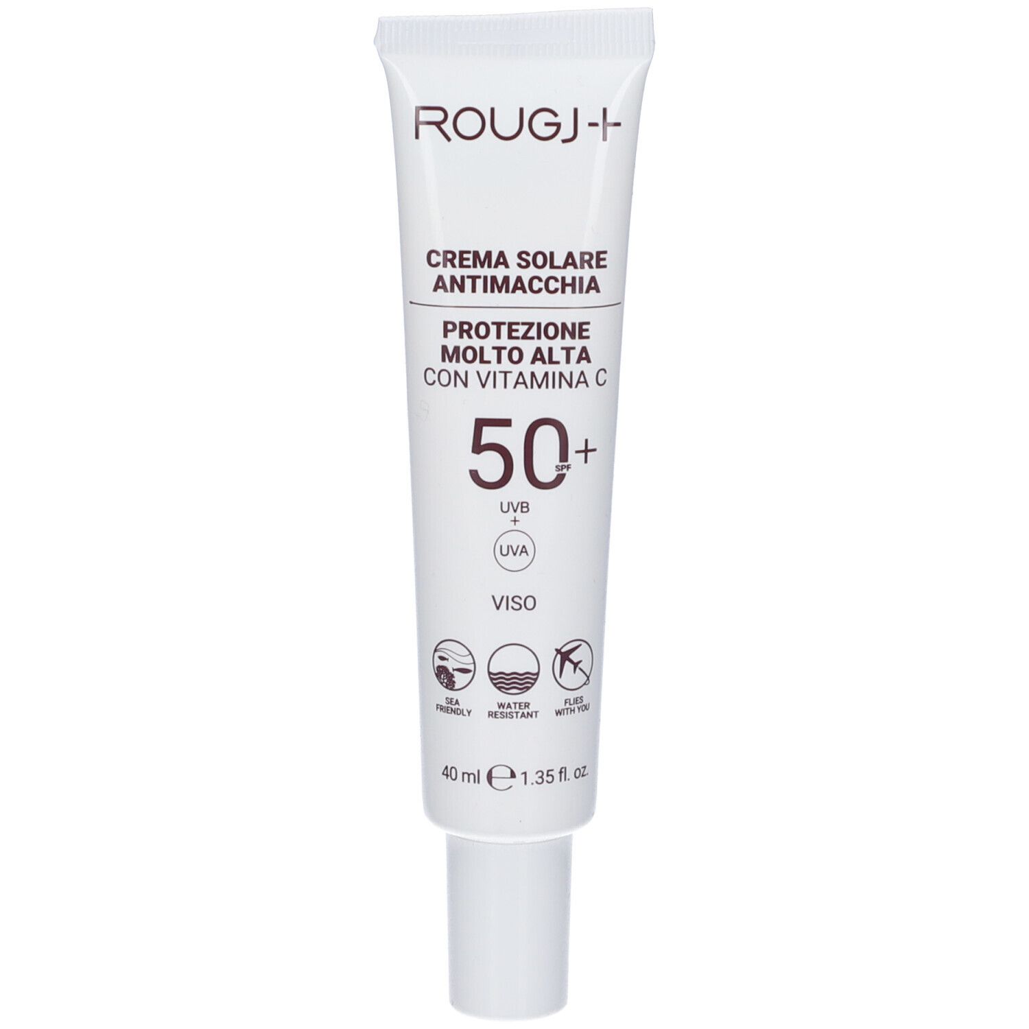 ROUGJ CREMA SOLARE VISO ANTIMACCHIA CON VITAMINA C SPF50+ DA 40 ML - maxifarmacia.it