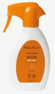ROUGJ LATTE SOLARE VISO E CORPO SPF 50+ FAMILY SPRAY 200 ML - maxifarmacia.it