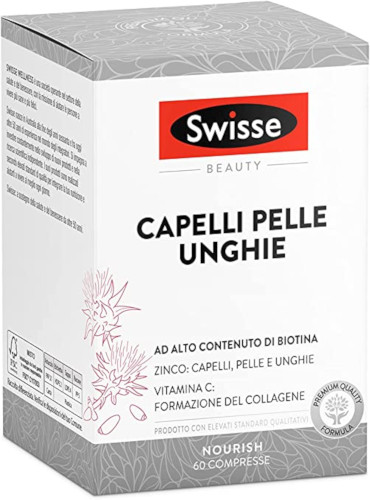 SWISSE CAPELLI PELLE UNGHIE INTEGRATORE da  60 COMPRESSE - maxifarmacia.it