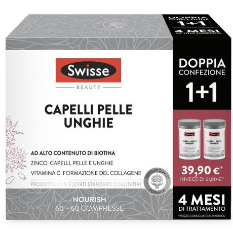 SWISSE-CAPELLI-PELLE-UNGHIE-BIPACK-60+60-COMPRESSE