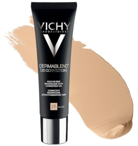 VICHY DERMABLEND 3D CORRECTION FONDOTINTA LEVIGANTE 25 NUDE 30ml - maxifarmacia.it
