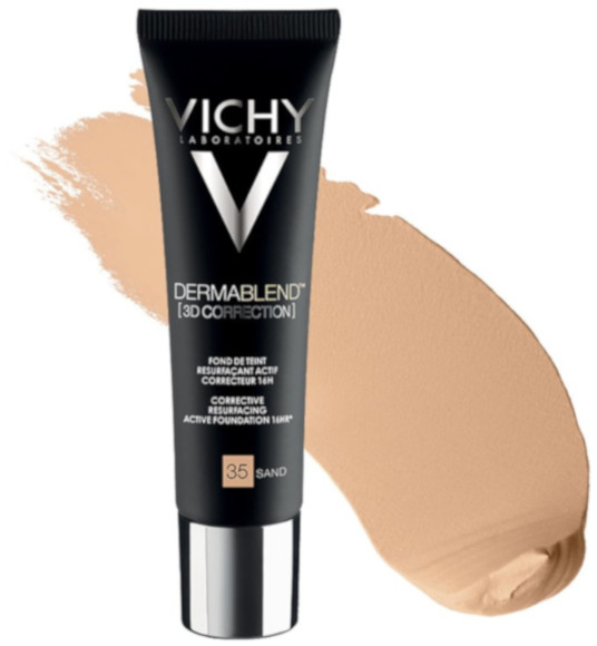 VICHY DERMABLEND 3D CORRECTION FONDOTINTA LEVIGANTE 35 SAND 30ml - maxifarmacia.it