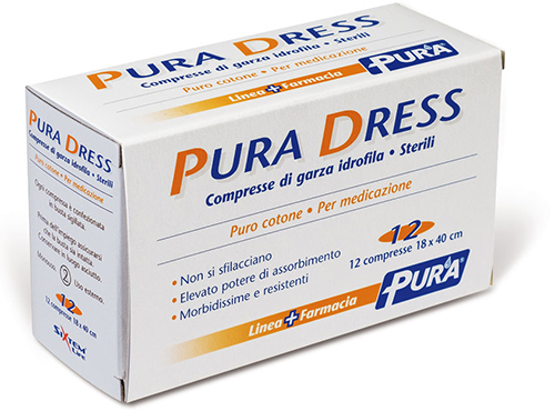 GARZA IDROFILA PURA DRESS 18X40CM 12 PEZZI - maxifarmacia.it