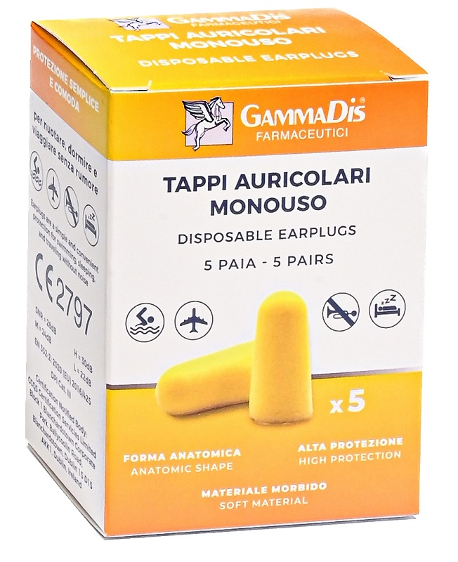 TAPPO AURICOLARE EAR GOMMAPIUMA 10 PEZZI GAMMADIS - maxifarmacia.it