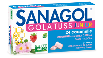 SANAGOL GOLA TUSS JUNIOR FRAGOLA 24 CARAMELLE - maxifarmacia.it