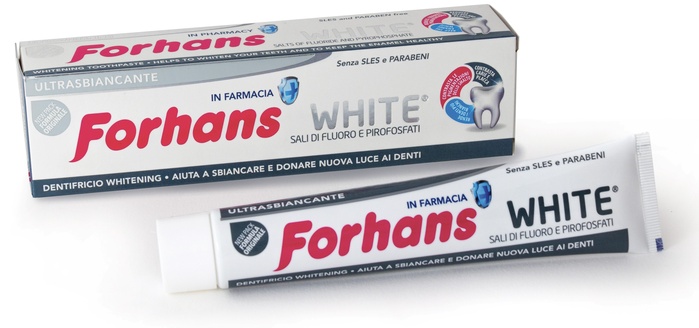 FORHANS SP WHITE DENTIF 75ML - maxifarmacia.it