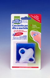CUSCINETTO PER DITA A MARTELLO REALIZZATO IN GEL DI SILICONEBIANCO SEMITRASPARENTE SAGOMATA PER PROTEGGERE E DISTENDERE LE DITA CONTRATTE IGIENEPIEDE 2 PEZZI - maxifarmacia.it